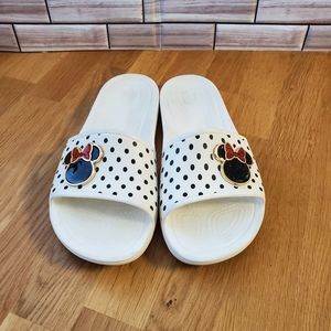 Limited Edition Minnie Mouse Crocs Slides size 9
